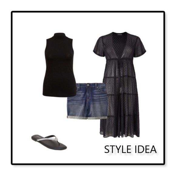 Torrid Black Swiss Dot Tiered Kaftan NWT - Picture 9 of 11